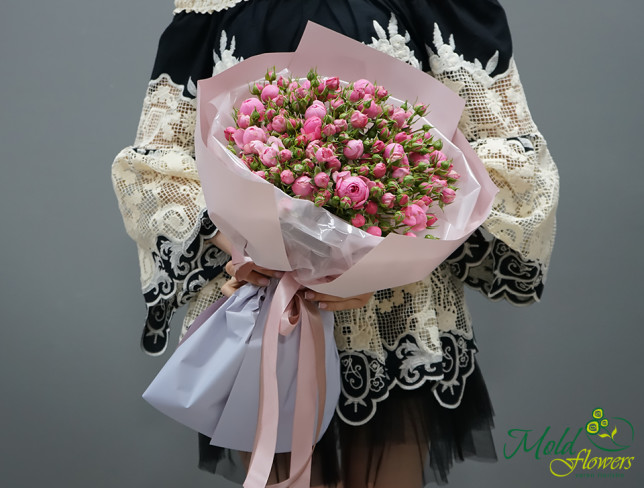 Bouquet of pink peony roses ''Summer Melody'' photo